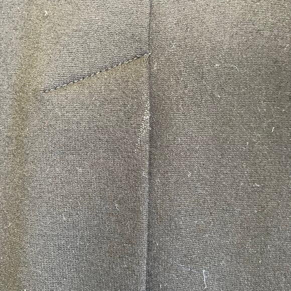 Chico's Sz 1 / US M Black Trench Topper Jacket Coat Tie-Belt Elegant Flattering - Picture 15 of 16